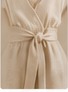 Vestido Midi Linho com Fenda