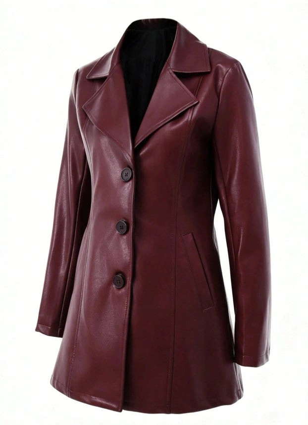 Casaco Blazer de Couro Eco Elegance