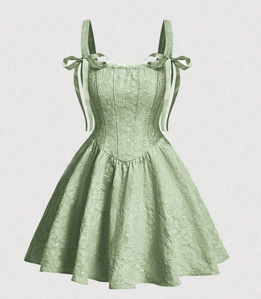 Vestido de Festa Princesa Jacquard Laços