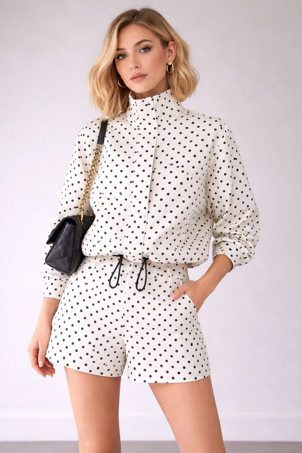 Conjunto Estampado Casual Poá