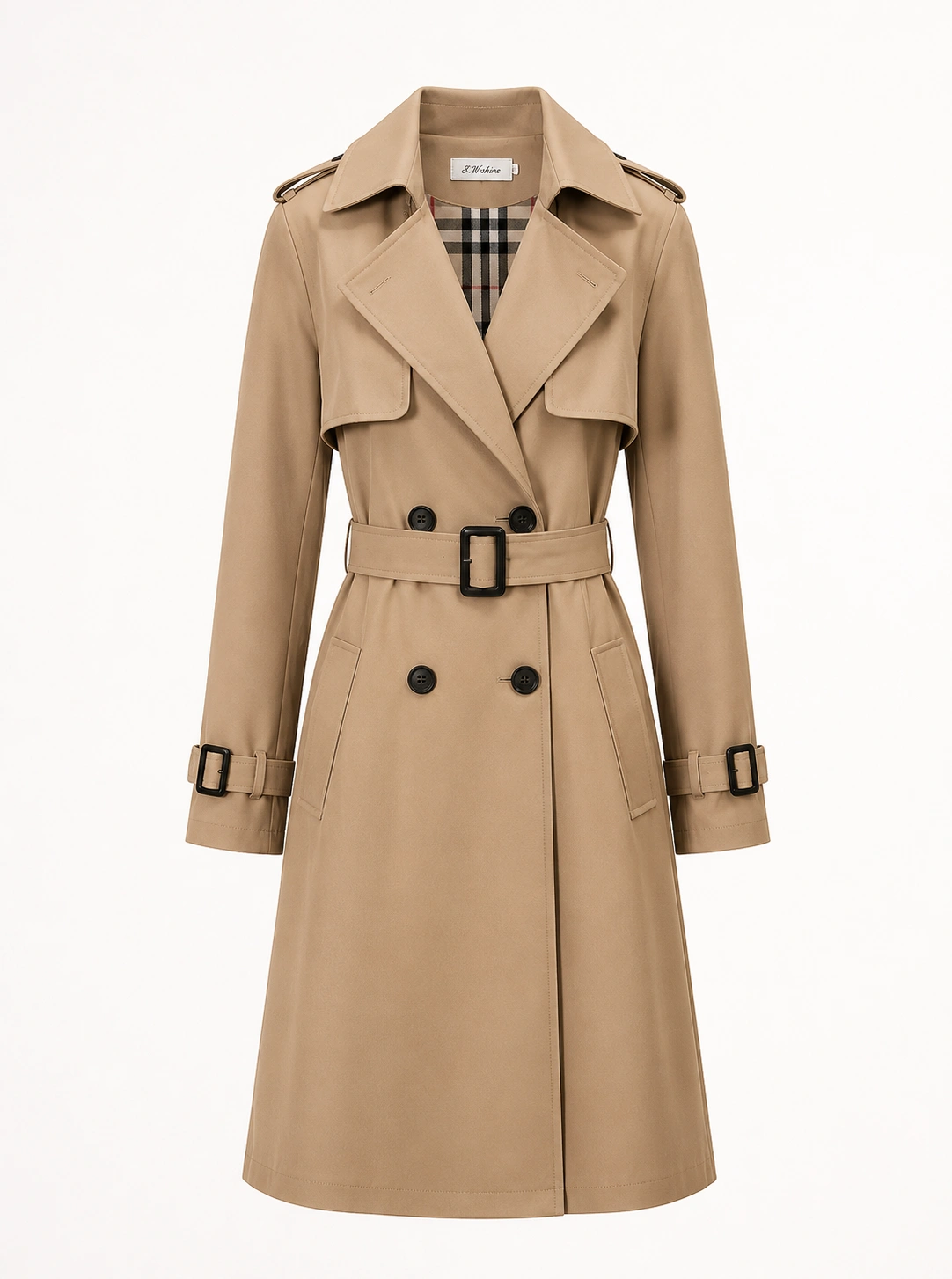 Trench Coat Longo com Faixa