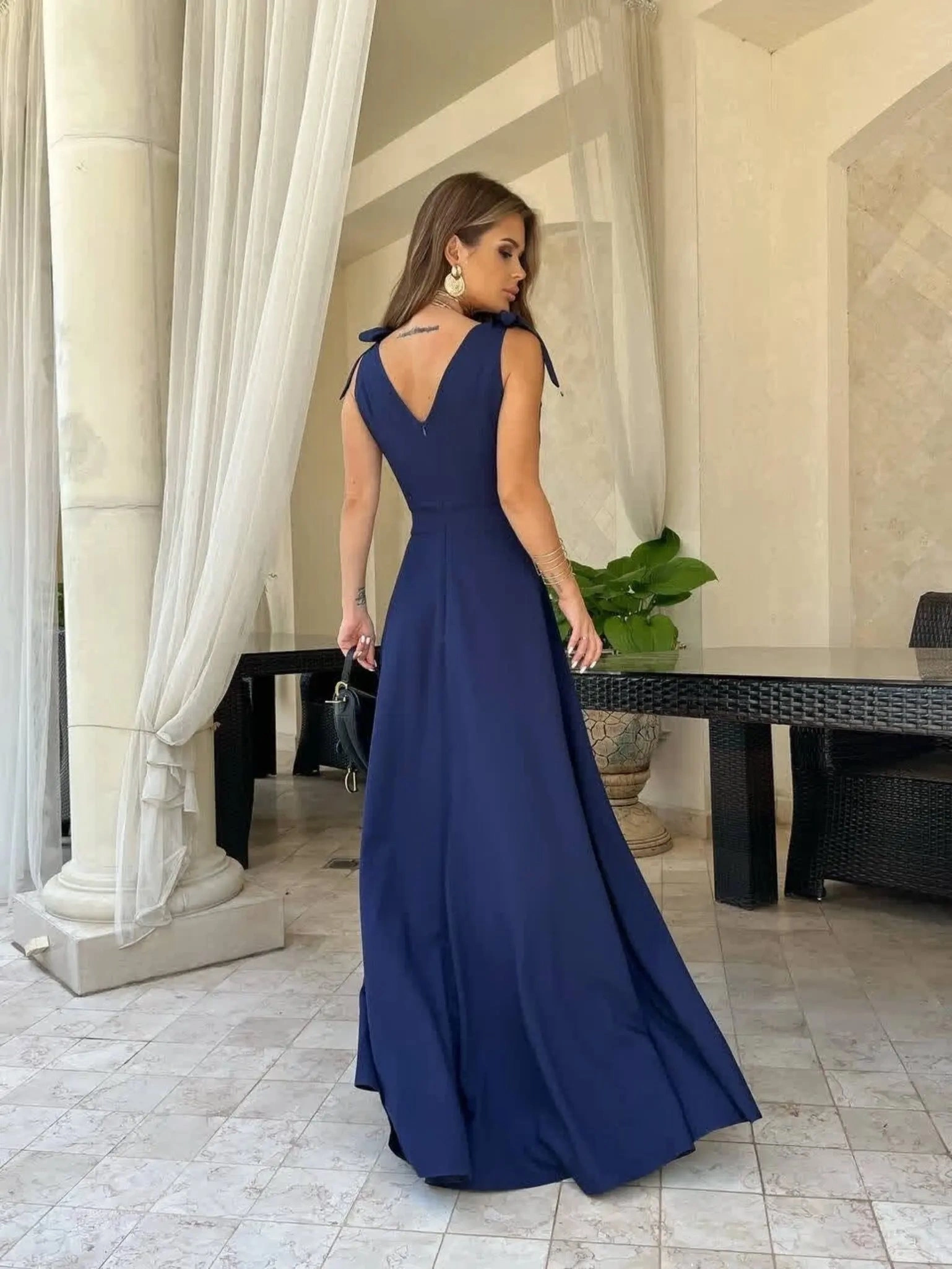 Vestido Helena Longo com Fenda