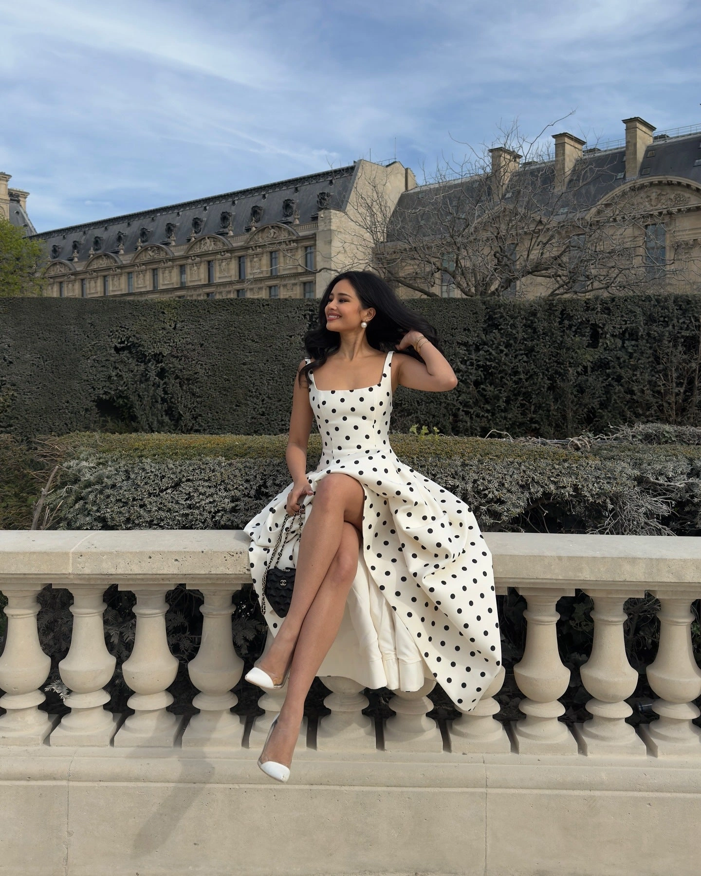 Vestido Audrey Midi Poá