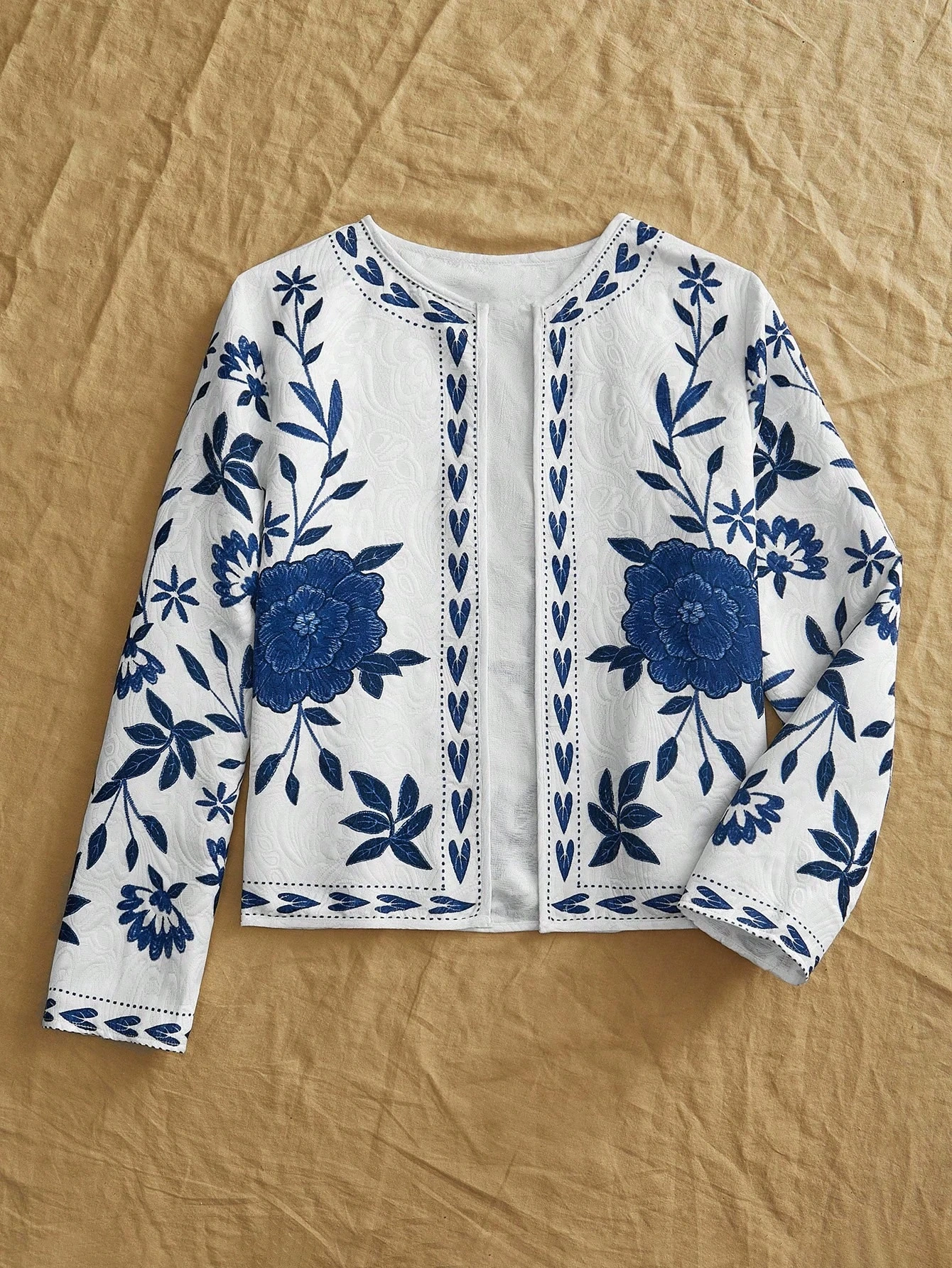 Jaqueta Boho com Bordado Floral