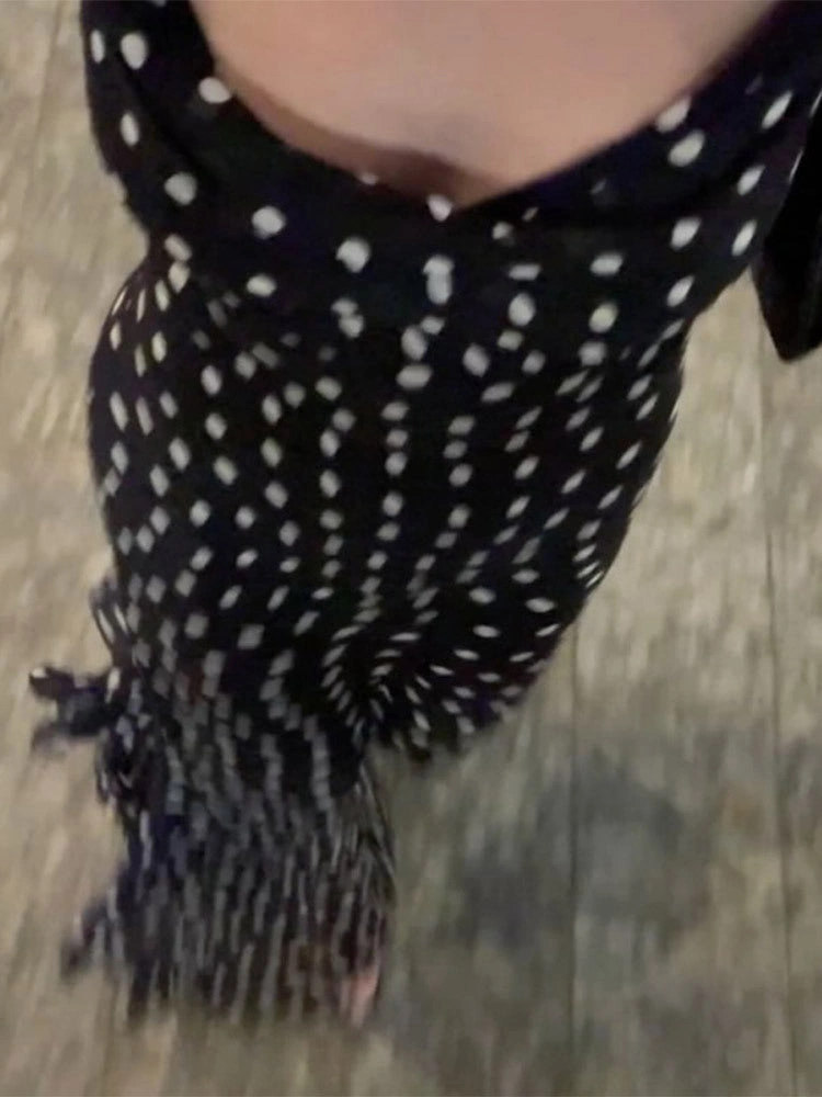 Vestido Audrey Longo em Poá com Babados