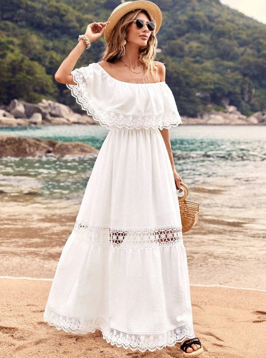 Vestido Longo Capri Off White