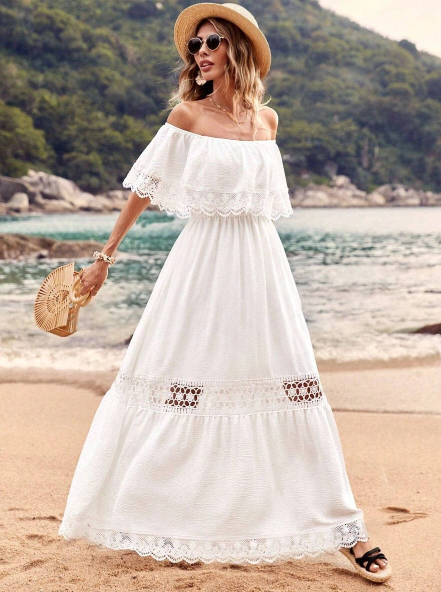 Vestido Longo Capri Off White