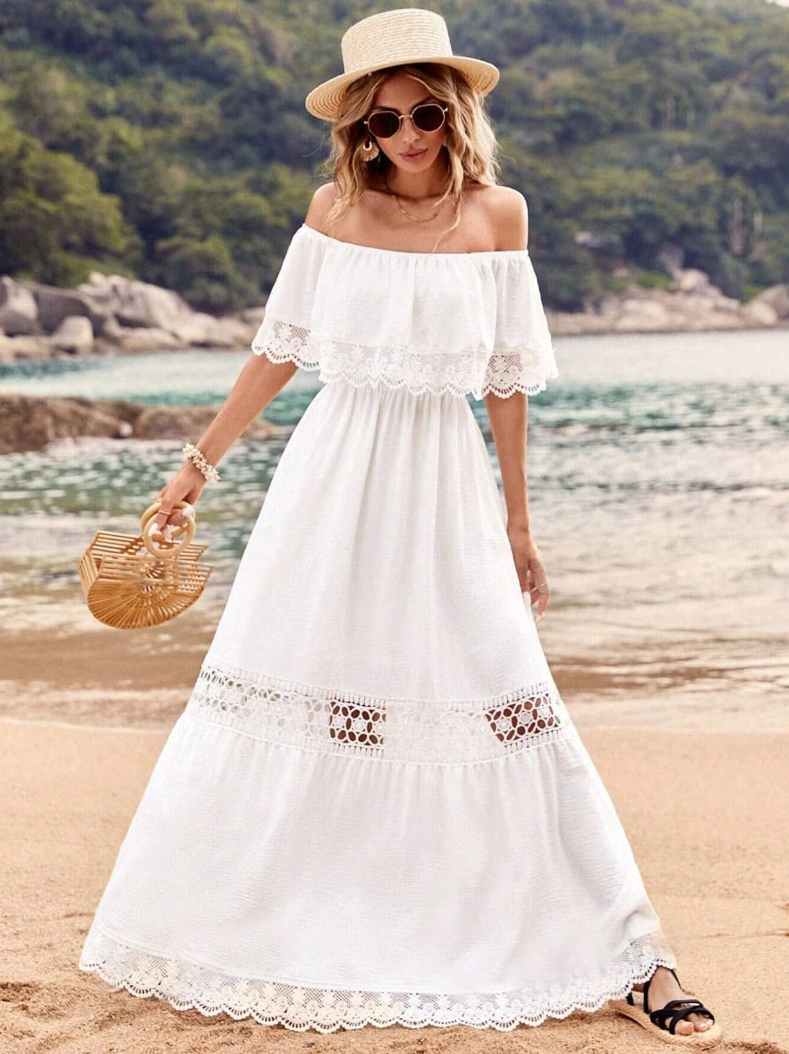 Vestido Longo Capri Off White