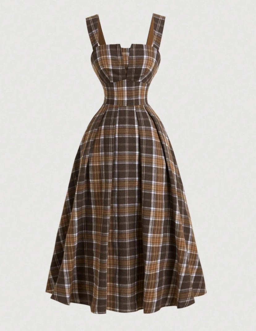 Vestido Midi Charlotte Xadrez
