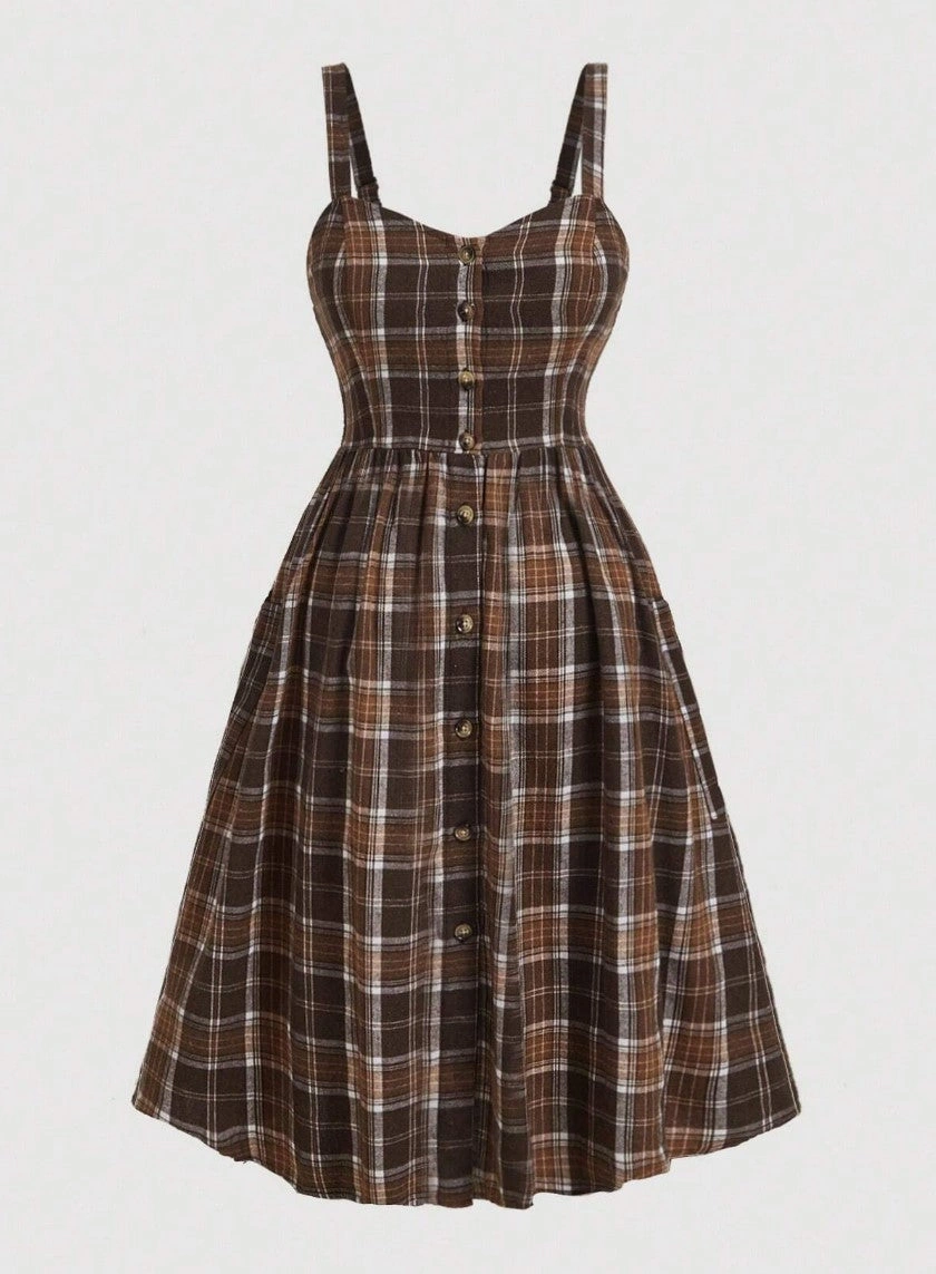 Vestido Midi Charlotte Xadrez