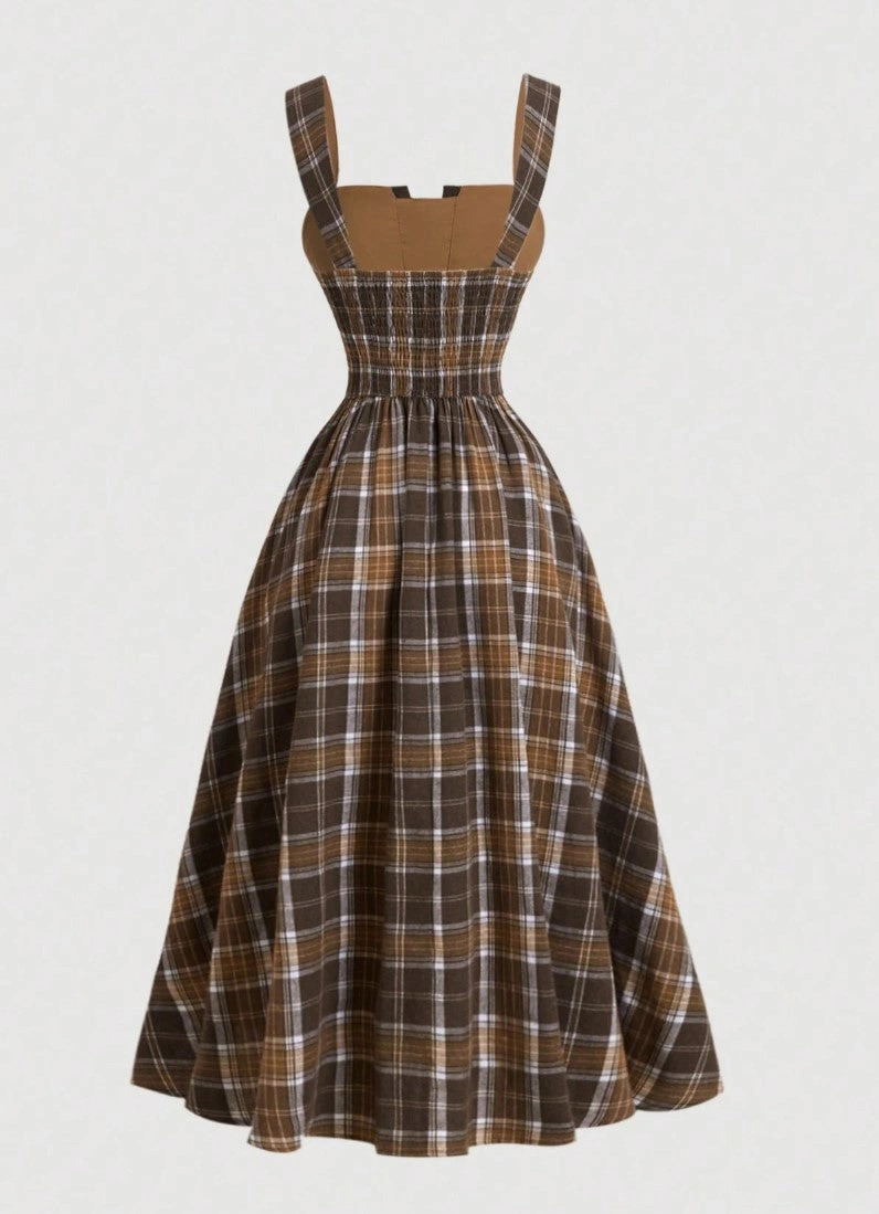 Vestido Midi Charlotte Xadrez
