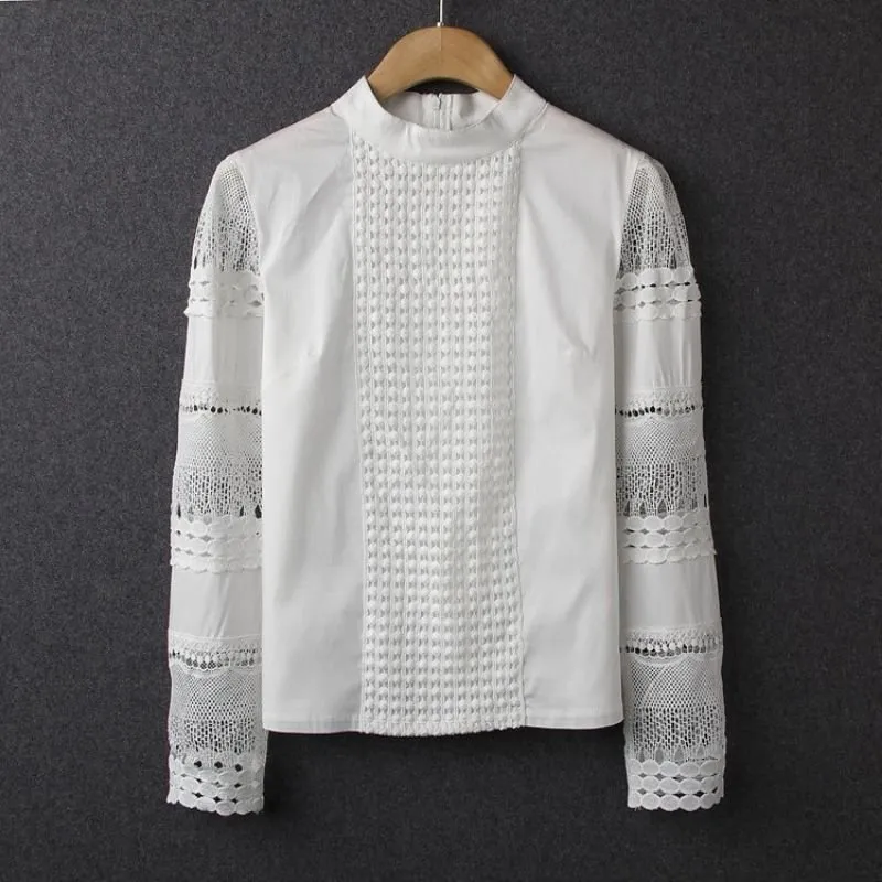 Blusa White Detalhe em Renda - Imagem 6