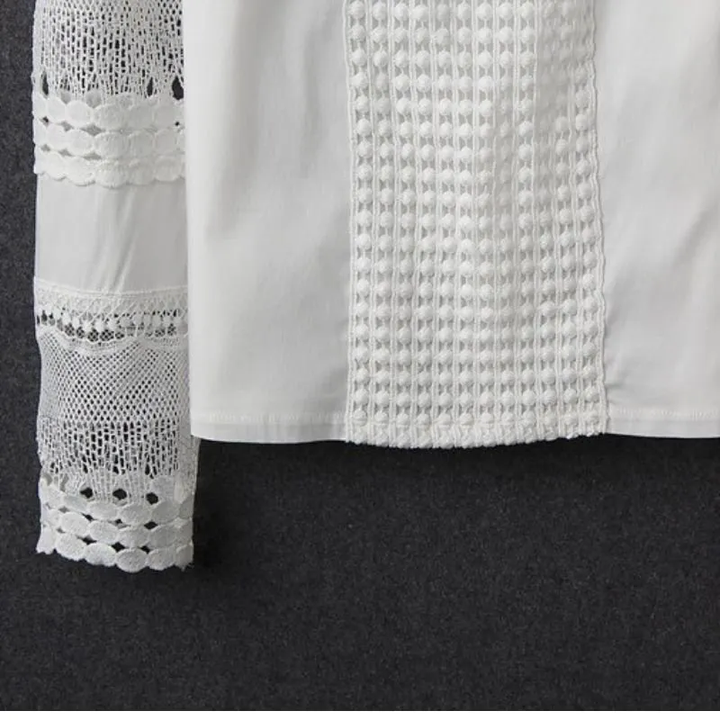 Blusa White Detalhe em Renda - Imagem 9