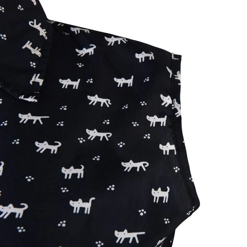 Vestido Estampado com Cinto - Imagem 8