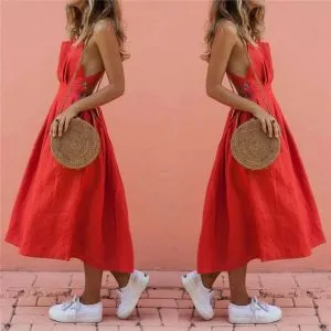 Vestido Midi Vermelho