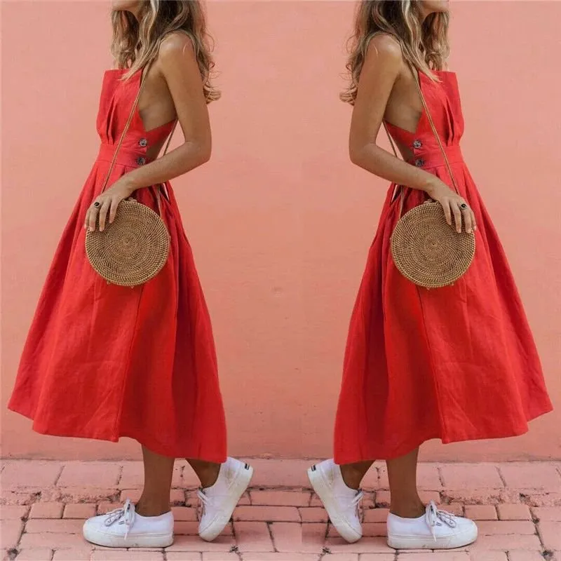 Vestido Midi Vermelho - Imagem 2