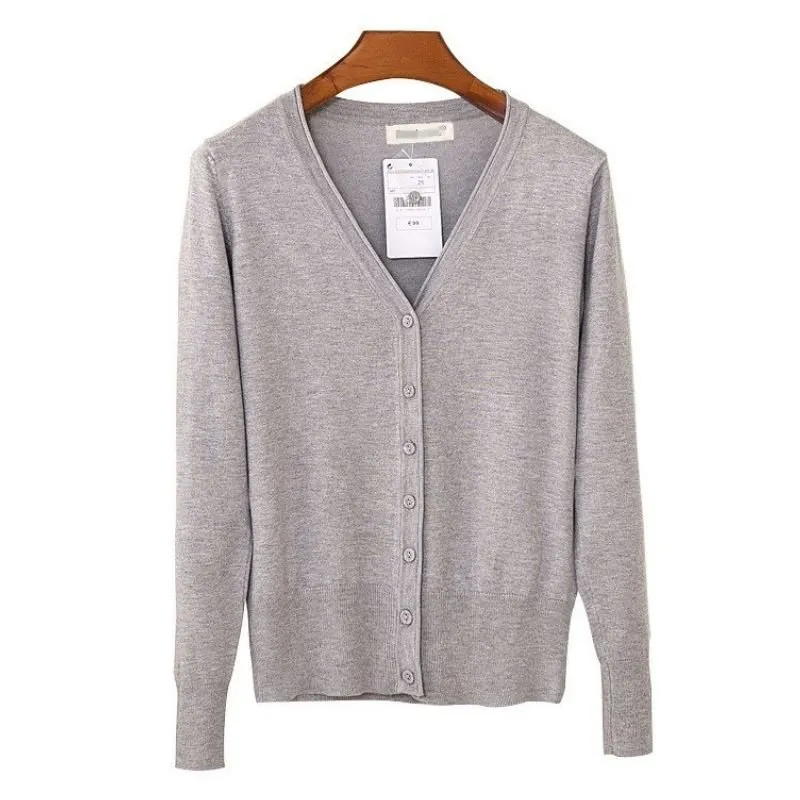 Cardigan Neutro Decote V - Imagem 4