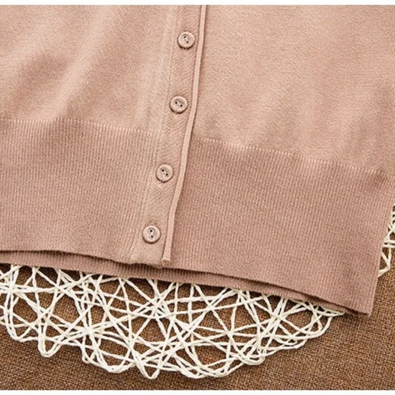 Cardigan Neutro Decote V - Imagem 8