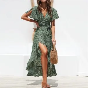 Vestido Chiffon Estampa Floral