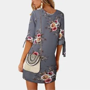 Vestido Floral Manga 3/4