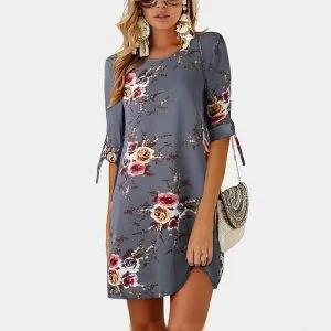 Vestido Floral Manga 3/4
