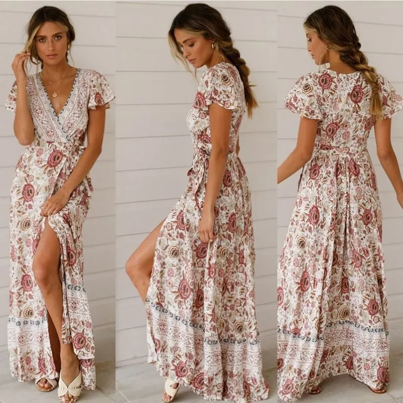 Vestido Longo Estampado Transpasse - Imagem 10