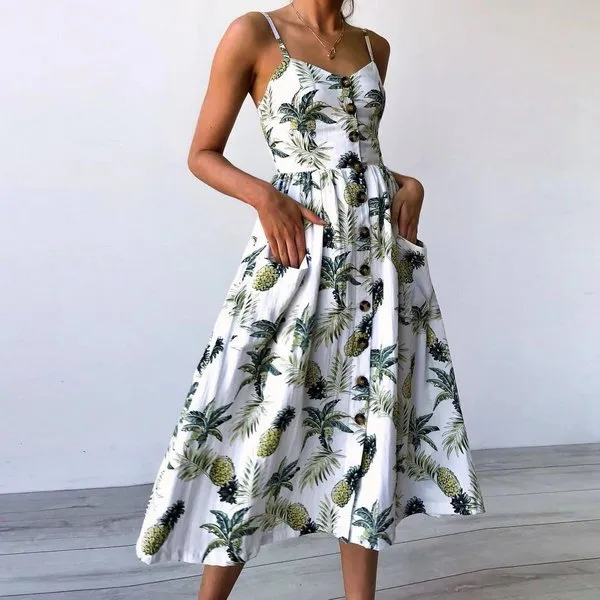 Vestido Midi Abacaxi
