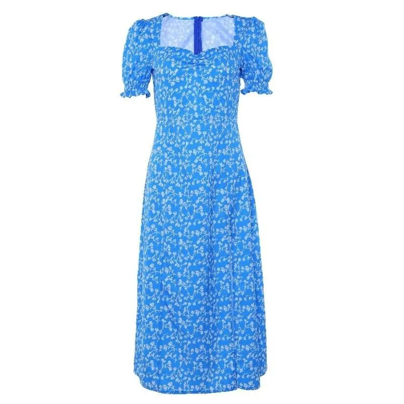 Vestido Midi Azul Vintage - Imagem 5