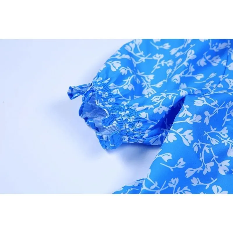 Vestido Midi Azul Vintage - Imagem 8