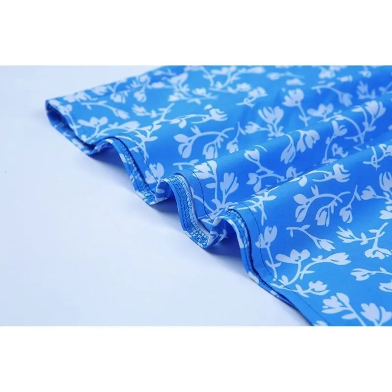 Vestido Midi Azul Vintage - Imagem 9