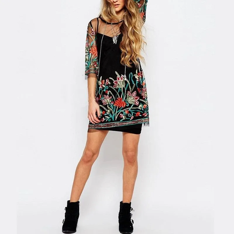 Vestido Sobreposição Bordado - Imagem 4