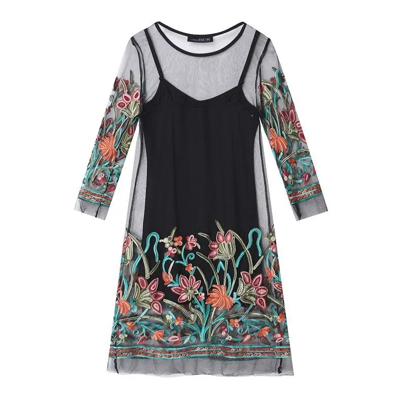 Vestido Sobreposição Bordado - Imagem 6