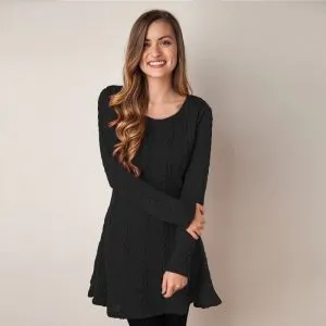 Vestido Tricot Manga Longa