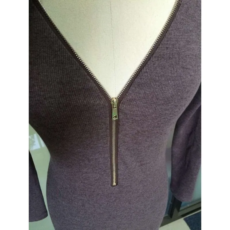 Vestido Zíper Manga Longa - Imagem 10