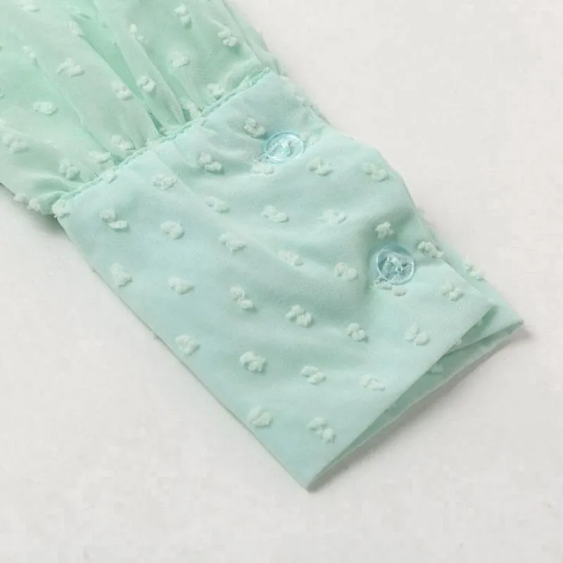 Blusa Manga Bufante Verde - Imagem 10