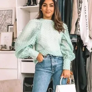 Blusa Manga Bufante Verde