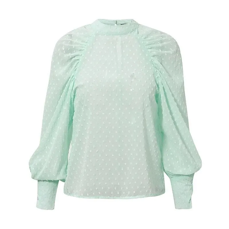 Blusa Manga Bufante Verde - Imagem 7