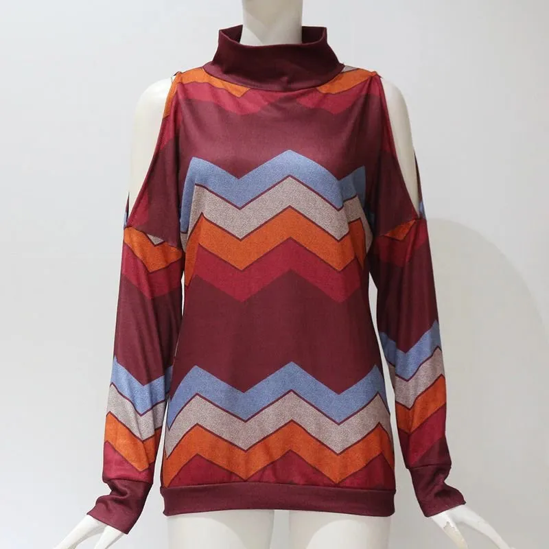 Camisa Off Shoulder Estampada - Imagem 7