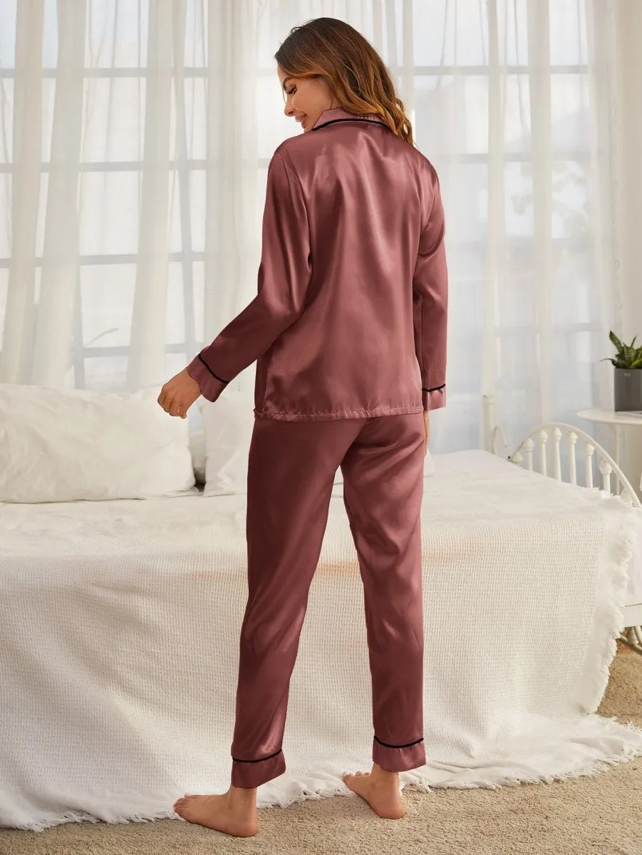 Pijama Longo Acetinado - Imagem 18