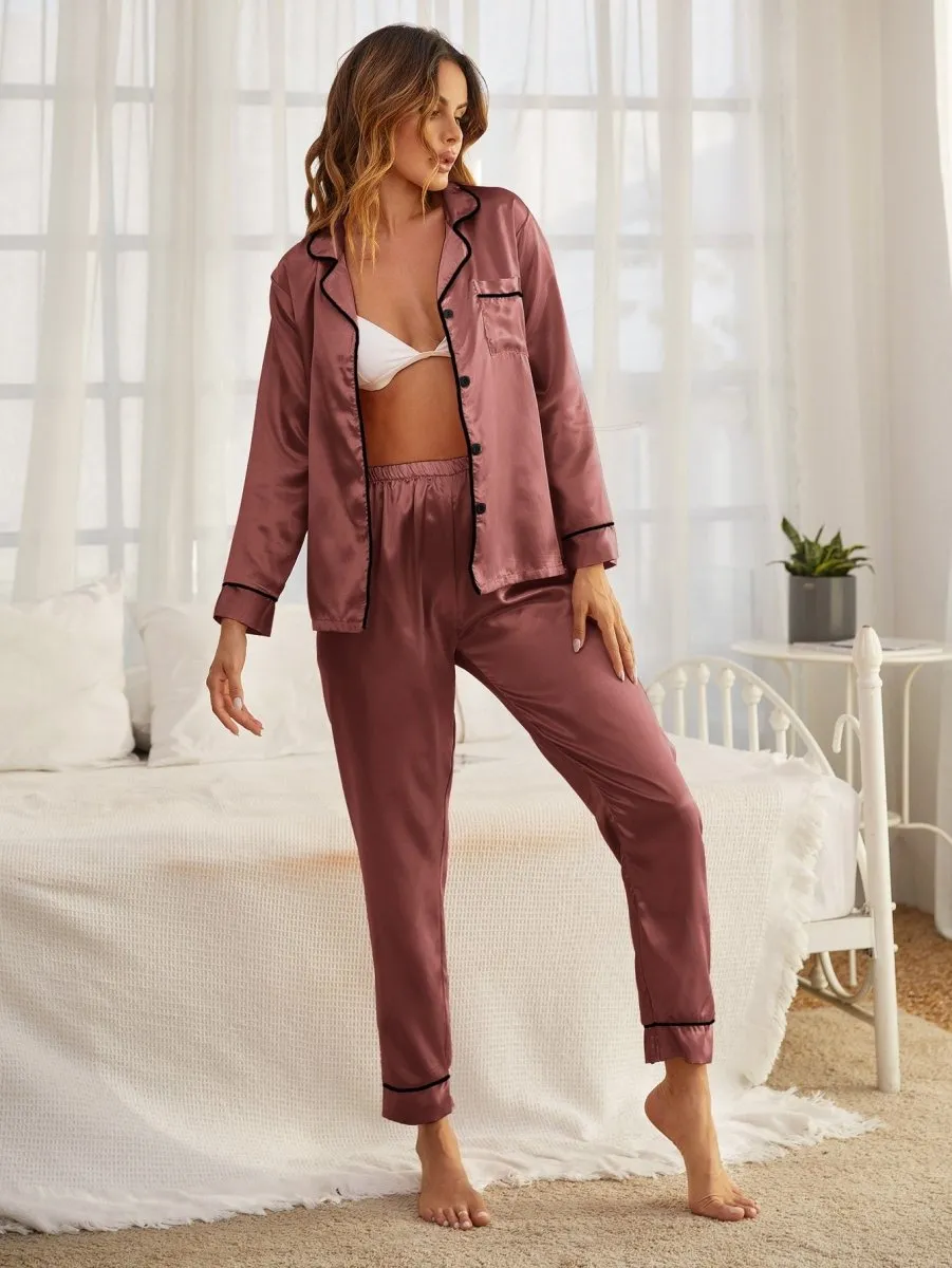 Pijama Longo Acetinado - Imagem 21