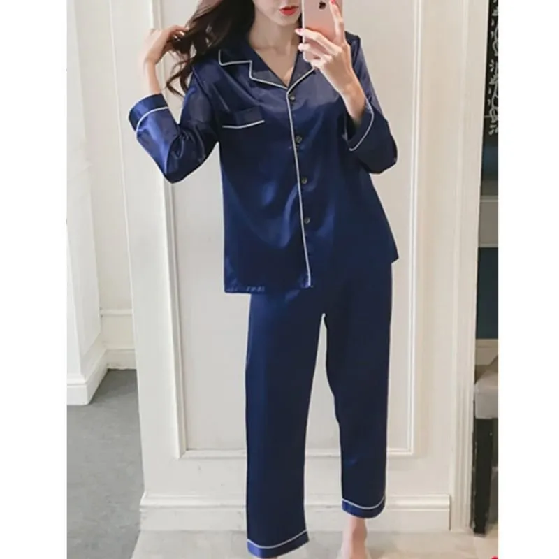 Pijama Longo Acetinado - Imagem 4