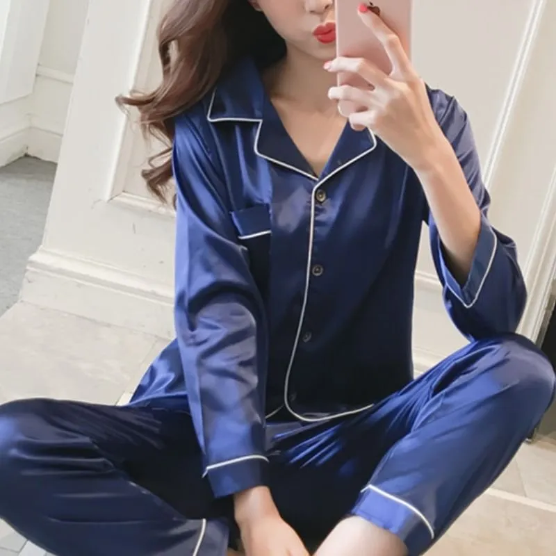 Pijama Longo Acetinado - Imagem 6