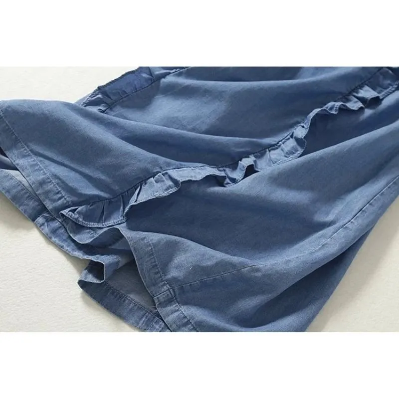 Vestido Curto Fluido Jeans - Imagem 5