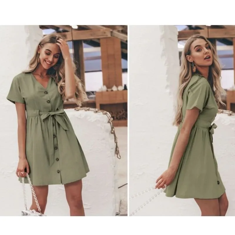 Vestido de Linho Acinturado - Imagem 4