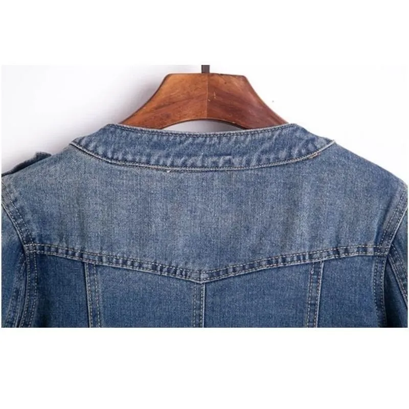 Jaqueta Jeans Gola Redonda - Imagem 4