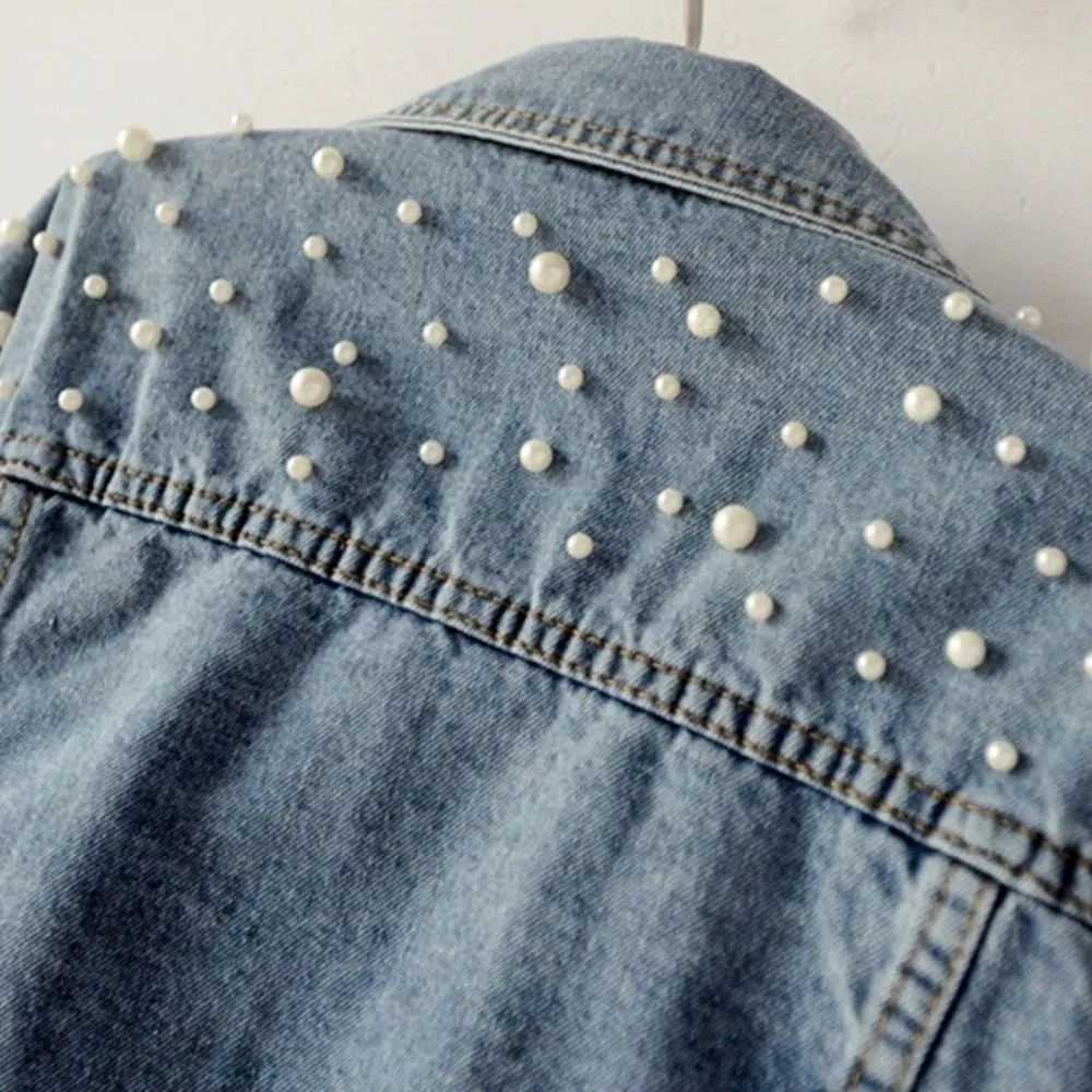 Jaqueta Jeans Pérolas - Imagem 4