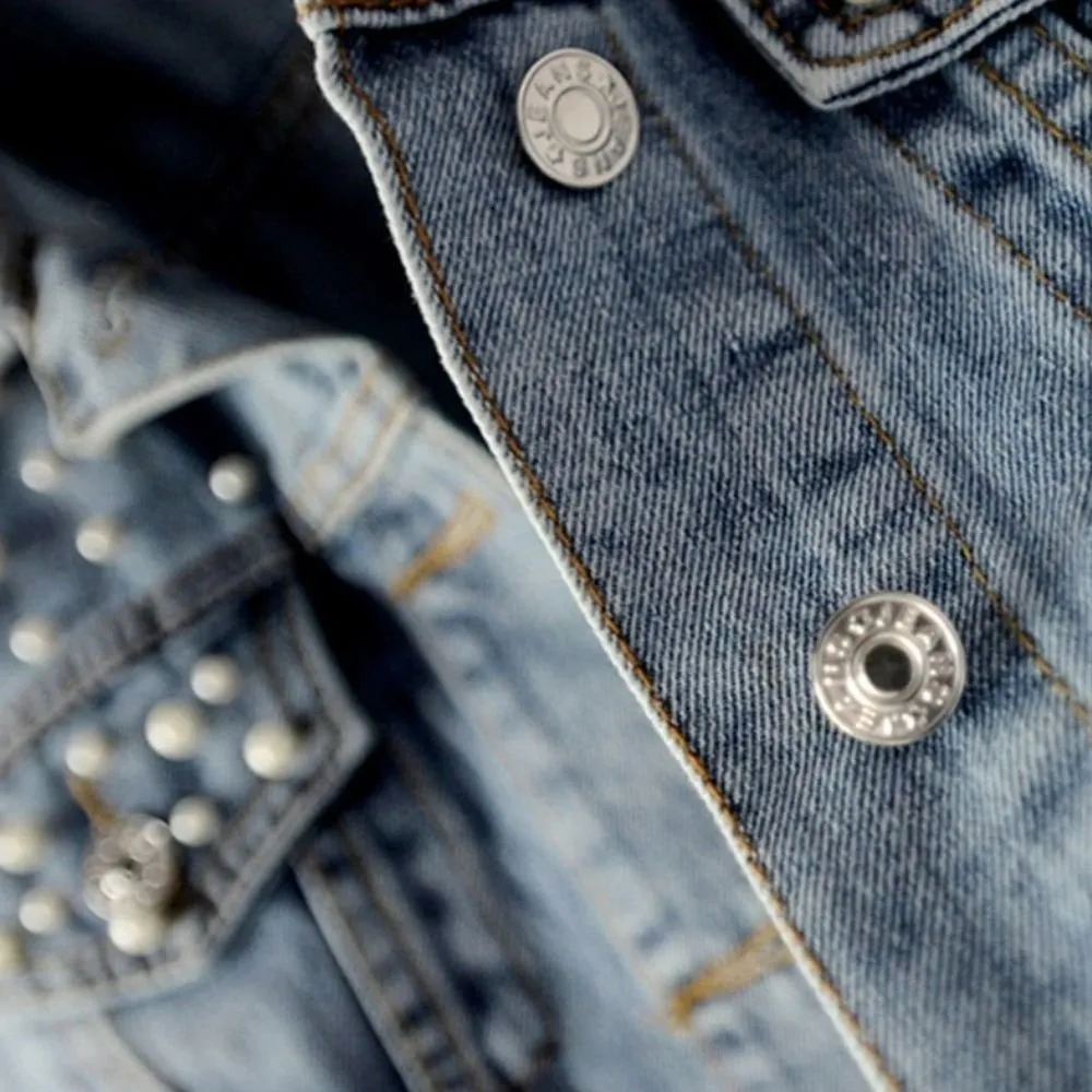 Jaqueta Jeans Pérolas - Imagem 6