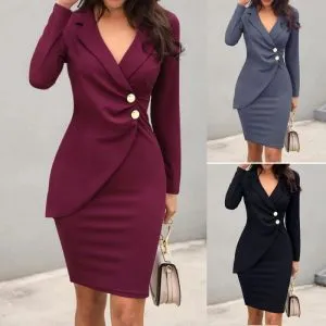Vestido Transpasse Botões