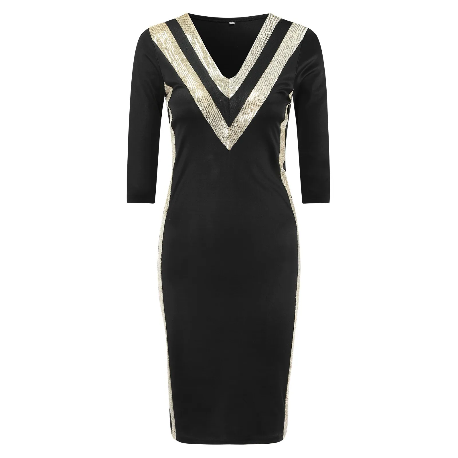 Vestido Elegante Decote V - Imagem 4