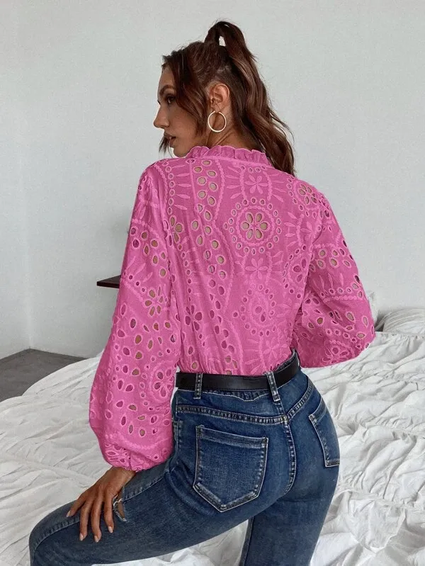 Blusa de Lese Floral - Imagem 11